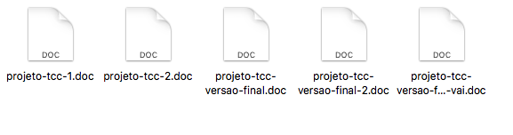 Versionamento de arquivos